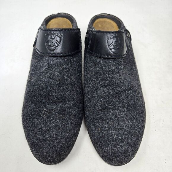 ARIAT Sport Wool Clog Mule Leather Strap Style 94039 Size 8.5 - Picture 3 of 15